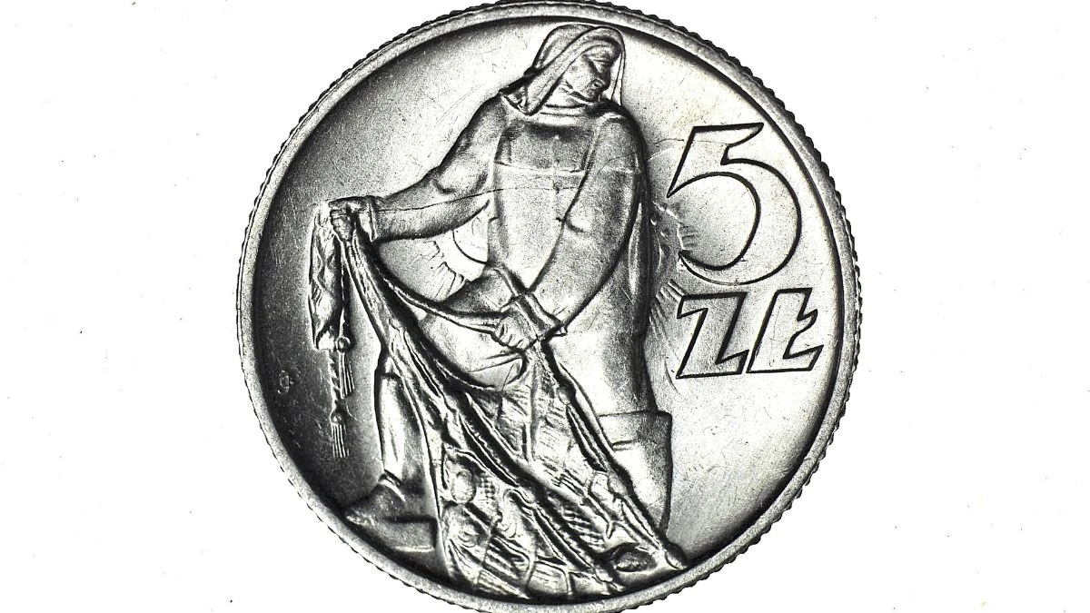 Pięciozłotówka z rybakiem