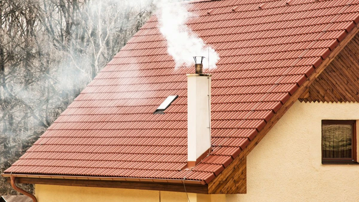 jak wyczyścić komin domowym sposobem, bez wchodzenia na dach